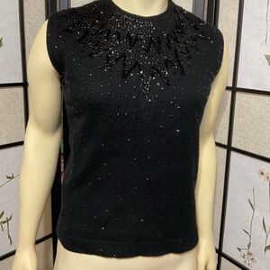 GIMBELS Vintage Wool/Angora/Nylon Sequined Sweater